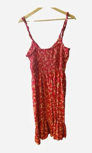 Patrons of Peace Hot Pink Floral Long Midi Dress Size Large Size Summer Travel