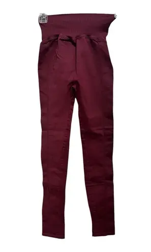 💥REDUCED💥Free People Movement ribbed compression Leggings in maroon size XS/S Red