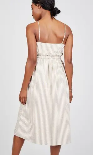 Line and Dot Ryline Paperbag Waist Striped Midi Dress