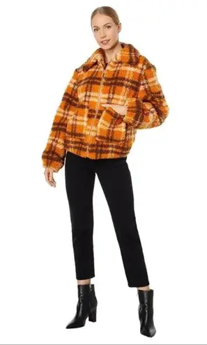 APPARIS Women's Francis Faux Shearling Jacket Orange Size M