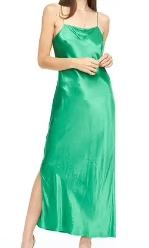 Pistola Dress Size Extra Small NWT Mari Slip Satin Kelly Green Adjustable Straps