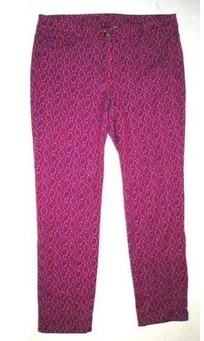 NWT New Worth New York Pants $248 USA Womens 10 Crop Pink Purple Phoebe Nice