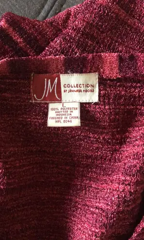 JM Collection Pink/Purple V-Neck Knit Top Size L