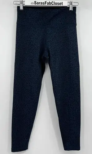 Sweaty Betty Blue Leopard Animal Print 7/8 Length Leggings Women’s Size Small