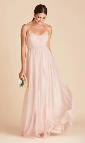 Birdy Grey NWT  Christina Convertible Vintage Blush Pink Tulle Maxi Dress