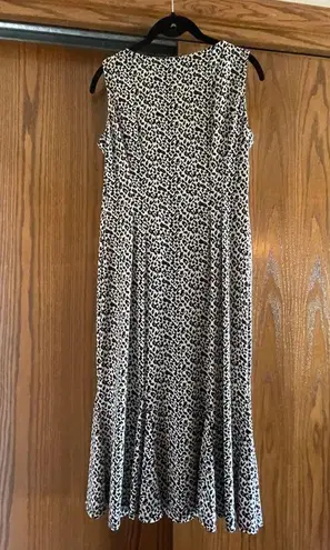 Danny & Nicole Cheetah Animal Print Dress With Black Ruffle Jacket, Size 8 EUC