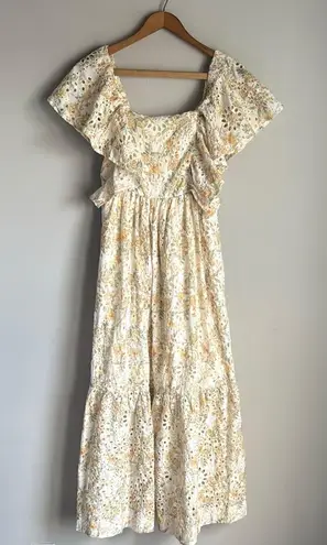 NEW En Saison Opposites Midi Dress in Yellow Orange Size XS