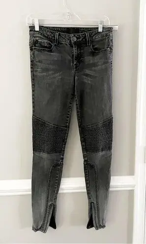 Vince  Black Ombre Moto Jeans Dylan Skinny Size 27