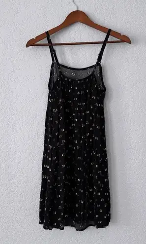 Old Navy  Black Patterned Spaghetti Strap Short Dress Size Small - Image 3