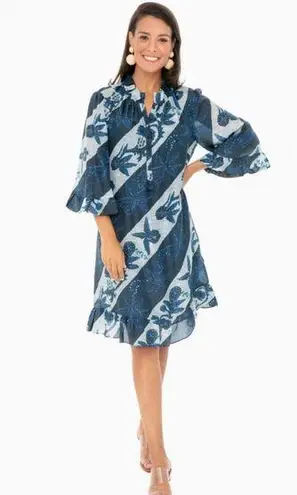 Figue Marceline silk mini dress sz XS Blue