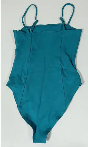 Green Teal Turquoise Solid Tank Top Bodysuit Onesie Shirt Blouse Cami Camisole Size S ✨ Blue