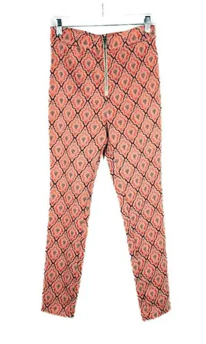 Urban Outfitters Susie Jacquard High Waisted Zip Front Pants Hi-Rise Size 4 EUC