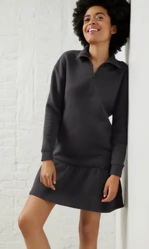 NWT Upwest Sweater Dress Soft Fleece Long Sleeve Gray With Pockets Size Small