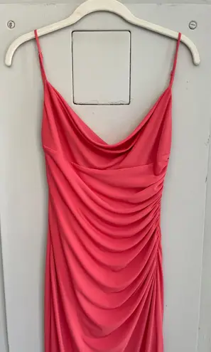 Katie May Coral Surreal Ruched Gown