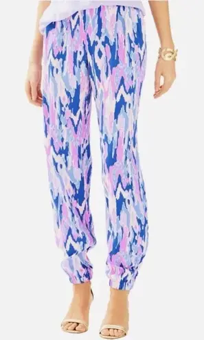 Lilly Pulitzer  Amethyst One Too Many Saffron Jogger Pants Purple Pink 2