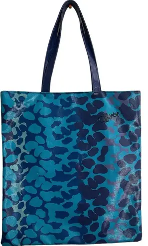 Diane Von Furstenberg DVF  BLUE PRINT PURE HANDLES SHOPPER BEACH BAG