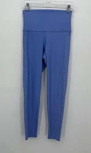 Beach Riot Blue Pearl Embellished Athletic Leggings Fitted Size Large