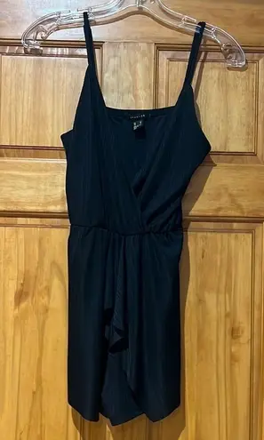 Revamped Black Shorts Sleeveless Romper Classic Woman’s One Piece Romper Size M