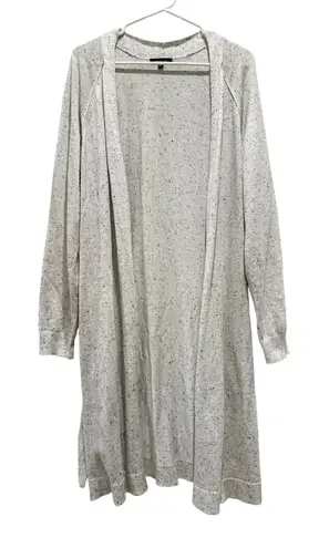 Verve Ami Speckled Knit Open Front Long Cardigan Sweater XL Gray - Image 1