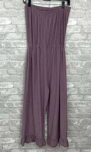 No Comment Strapless Jersey Knit Jumpsuit
