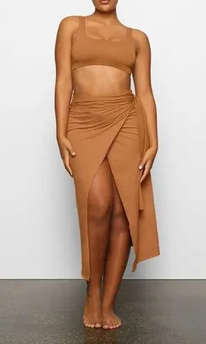 SKIMS  Cover Up Tie Sarong Skirt In Almond