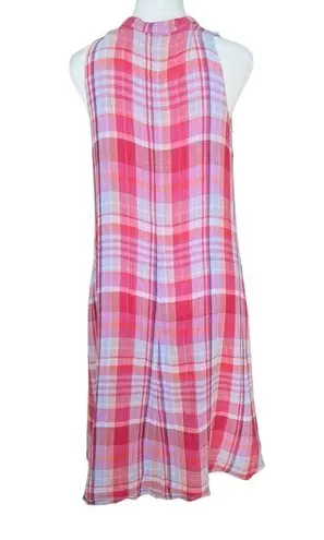 Maeve Pippa Pink Plaid Midi Swing Dress