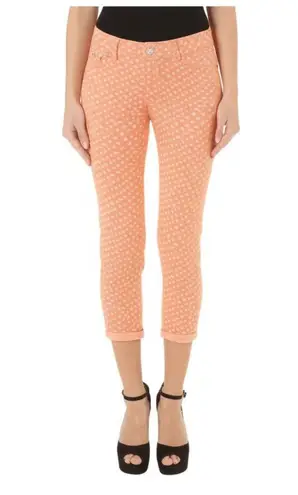 SO Skinny Ankle Jeans Juniors Papaya Punch Polka-Dot Playful Chic Size 15