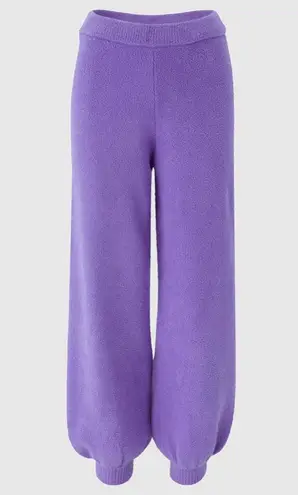Florence by Mills Sweet & Snug Sweater Joggers Purple Cozy Loungewear Size Small