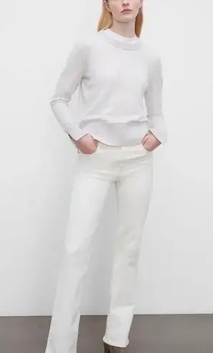 Club Monaco The Perfect Bootcut Straight Leg High Rise Jeans White 30 / 10