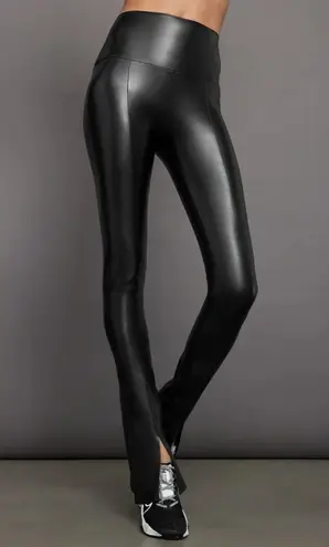 Norma Kamali Spat Leggings in Black Small New Womens Vegan Faux Leather