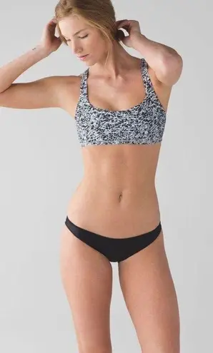 Lululemon  Free to Be H2O Swim Top in Mini Ripple White Seal Grey OS