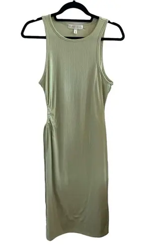 Planet Gold Sleeveless Knit Midi Dress With Cut Out Tie Side By