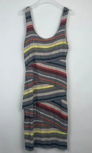 Bailey 44 Maia Column Striped Bodycon Stretchy Sleeveless Tank Dress Size Medium