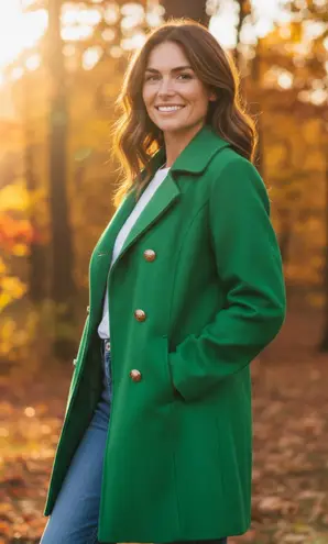 Haute Monde  Emerald wool blend Jacket - Image 1