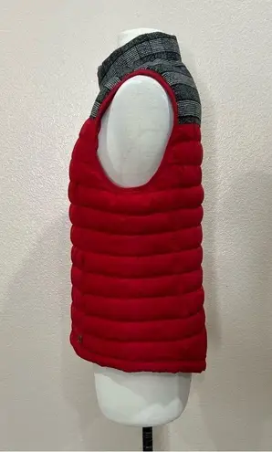 Ruff Hewn Plaid Red Puffer Vest Small