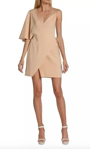 Kimberly  Goldson Laurel Mini Wrap Dress Bone Womens Size XS