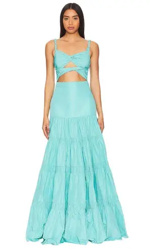 Alexis Chantalle Dress in Aqua Small New Womens Long Maxi Princess Gown