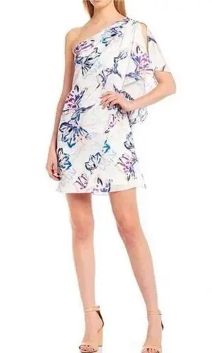Badgley Mischka COPY - Paloma Brushstroke Floral One Shoulder Lined Dress Women’s Size 12