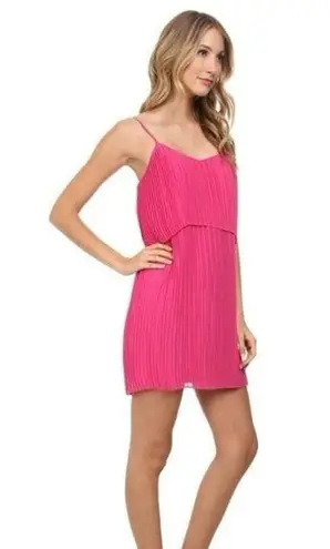 BCBGeneration  Pleated Popover Mini Dress in Pink Size S