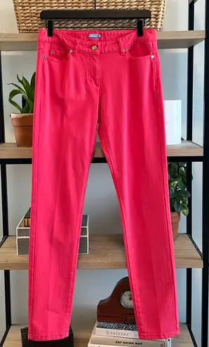 J. McLaughlin Mid-Rise Pink Stretch Denim Skinny Jeans, 6