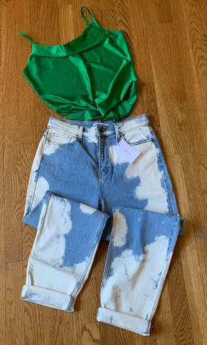 Cello High Rise Bleach dye Mom Jeans size 11