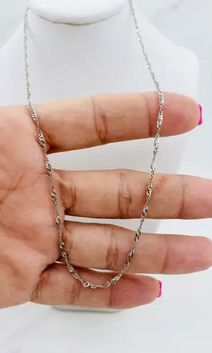 ❤️ 10k Solid Gold Necklace women’s ❤️ White Gold ❤️ 16” chain