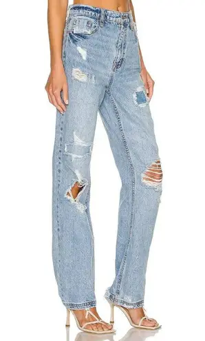 Free People NEW Sz 29 / 8  x We The Free CRVY Straight Shooter Distressed Jean