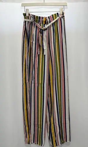 Mlle Gabrielle NWT  Stripe High Waist Wide Leg Pants - Image 2