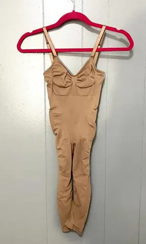 SKIMS Tan Sienna Neutral Seamless Sculpt Ankle Crop Catsuit Shapewear XXS/XS