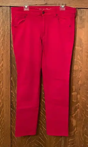 Old Navy Y2K  hot red jeans sweetheart size 12