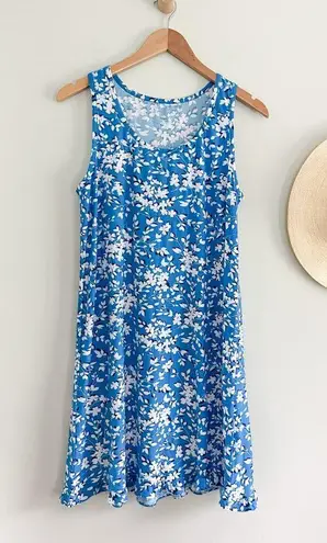 Draper James | Grace and Charm Floral Ruffle Nightgown | Blue Shadow | Sz S/M