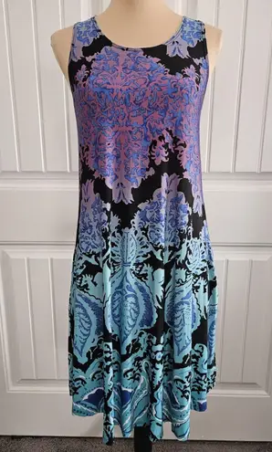 42pops Mediterranean Sleeveless A Line Dress Size L Pockets 42 Pops Boho Size L