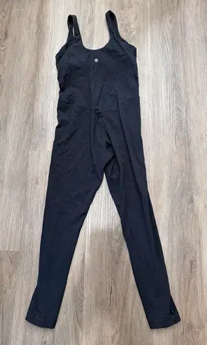 Lululemon Align Bodysuit 25" Womens Sz 8 Yoga Barre Sweat Wicking Shelf Bra Brown