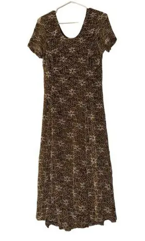 Paragon The Women's Size 10 Boho Brown Floral Lace Knee Length Dress
